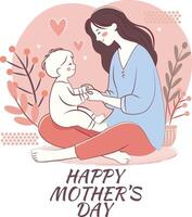 Child Sitting On Mother's Lap Mother's Day Graphic vector
