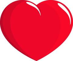 Red heart on white background. Symbol of a red heart on white background. vector