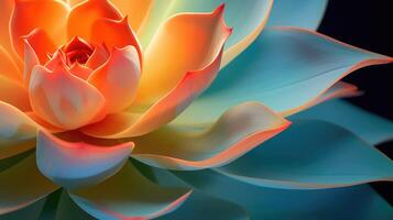 variegated abstract green and orange photo