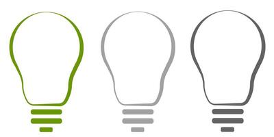 Creative concept of light bulbs in various shades for innovative design and brainstorming ideas vector