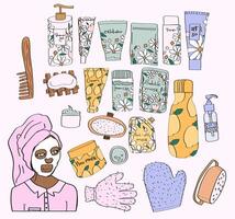 nightly routine planner stickers collection vector