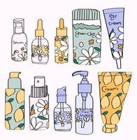 skin care product graphics pack vector