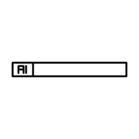 Artificial Intelligence Search Engine Icon vector