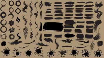 Collection of various brushes, vector