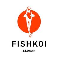Illustration of k oi fish logo in design This design is suitable for ornamental fish business vector