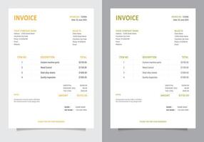 Elegant Invoice Layout for Professional Billing vector