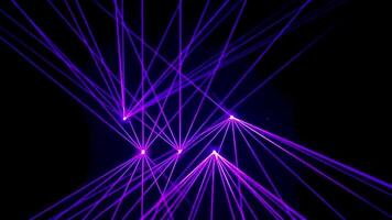 High speed laser light show on black background with flashing neon colored laser beams. This music performance nightlife background animation is full HD and a seamless loop. video