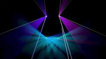 Abstract of stage with colorful spotlights several bright projectors for scene lighting effects concept can be used for display or montage of products. video