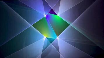 Multicolored streams of light unite in a single on a black background video