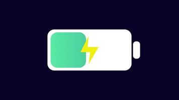 Battery icon with a lightning bolt is perfect for technology websites, energyrelated businesses, apps, and presentations needing a power symbol. video