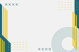 Memphis style geometric background vector