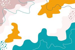 Hand drawn abstract memphis background vector