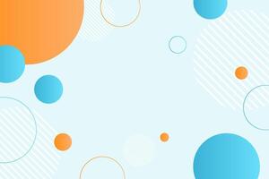 Abstract circles background in blue and orange vector