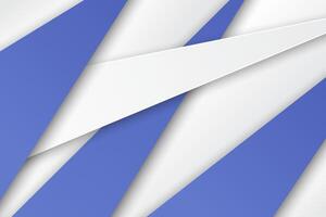 Abstract 3d geometric background in blue and white colors vector