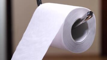 High toilet paper consumption at home. wasteful use of toilet paper video