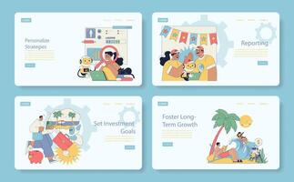 robot advisor. Flat Illustration vector