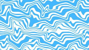 Abstract background pattern with colorful blue waves. Psychedelic groovy trippy y2k retro wallpaper. Wavy and swirled brush strokes liquid distorted texture vector
