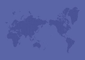 World Map Europe side in blue color. vector