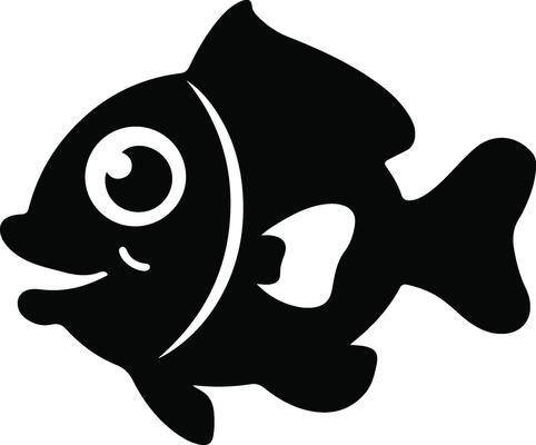 Stylish Fish Silhouette Graphic Design