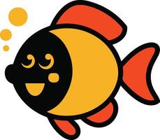 Fish Outline Drawing and Art Design vector