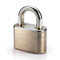 Steel padlock open and closed. Photography with clipping path in high resolution. photo