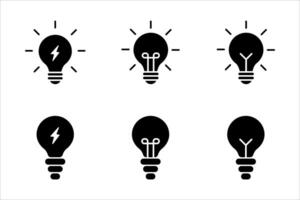 Lamp icon set. Light bulb icons vector