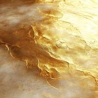 Golden textured surface reflecting light in a warm setting, showcasing intricate patterns ideal for design projects photo