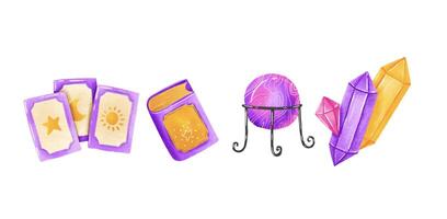 Bear with magic wand. Magic set with teddy bear , witch. F vector
