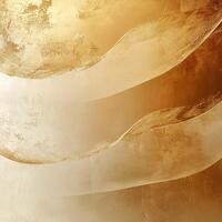 Abstract golden textures with soft curves and layers creating a serene atmosphere in a warm-toned setting photo