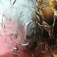 Textured abstract artwork with metallic hues showcasing intricate patterns and a blend of colors in a creative artistic expression photo