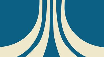 Retro style abstract background with curve lines in all colors of rainbow vector