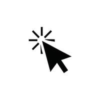 Web Navigation Cursor Clicking Symbol for UI Design vector