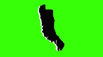 green screen 3d icon map of Calvert County in Maryland video