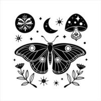 Enchanted Luna Moth Design vector