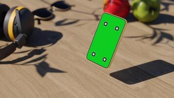 When taking a picture the phone shows the result on the screen a with the effect of rubber deformation. it has a green screen video