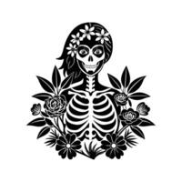 Femme of Bones and Blooms vector