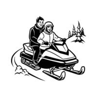 Sledding Through Life vector