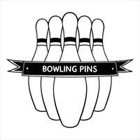 Bowling Vibes with Ball and Pin Illustration vector