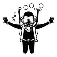 Underwater Scuba Diving Graphics Aquatic Adventure Design vector