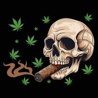 Stylish Clipart Depicting Marijuana and Stoner Vibes vector