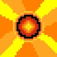 Sunlight in pixel art vector