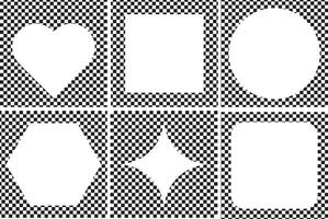 Geometric Shape chessboard Frames vector