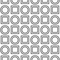 Geometric Circle and Square Pattern vector