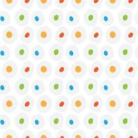 Colorful hand drawn fried egg Pattern Background vector