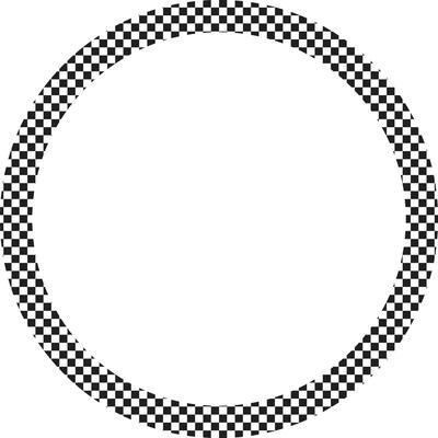 Checkered Circle Frame