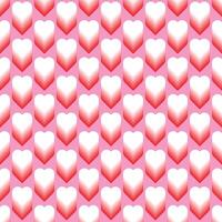 3d heart shape pattern seamless vector