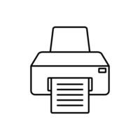 printer icon design outline style vector