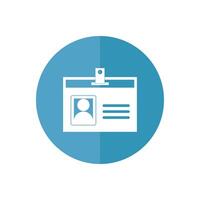 id card icon design concept flat style vector