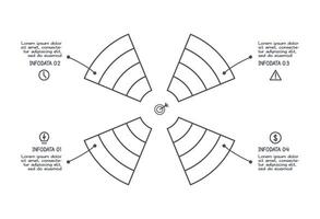 Doodle infographic with 4 options. vector