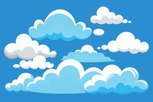 clouds set different sizes vector